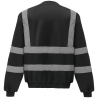 Sweat-shirt haute visibilité col rond Noir – Yoko – vue 2