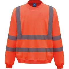 Sweat-shirt haute visibilité col rond Orange – Yoko
