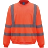 Sweat-shirt haute visibilité col rond Orange – Yoko
