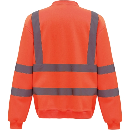 Sweat-shirt haute visibilité col rond Orange – Yoko – vue 2