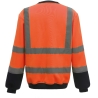 Sweat-shirt haute visibilité col rond Orange / marine Yoko – vue 2