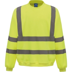 Sweat-shirt haute visibilité col rond Jaune – Yoko