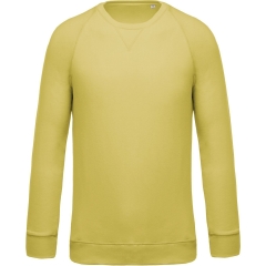 Sweat-shirt bio col rond raglan Kariban – Jaune citron