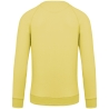 Sweat-shirt bio col rond raglan Kariban – Jaune citron – vue 2