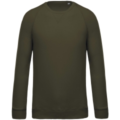 Sweat-shirt Bio French Terry Col Rond Vert Kariban