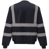 Sweat-shirt haute visibilité col rond Marine – Yoko – vue 2