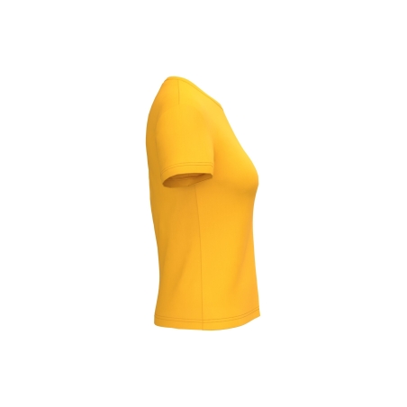 T-shirt col rond femme manches courtes Jaune Kariban – vue 3