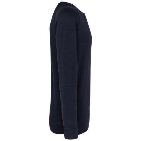 Sweat-shirt Bio French Terry Col Rond Marine Kariban – vue 3