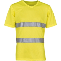 T-shirt col V haute visibilité jaune Yoko Top Cool