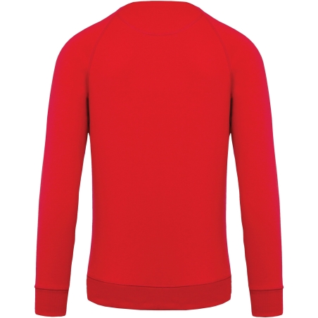 Sweat-shirt Bio French Terry Col Rond Rouge Kariban – vue 2