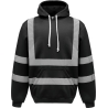 Sweat à capuche haute visibilité Noir 280 g/m² – Yoko