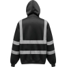 Sweat à capuche haute visibilité Noir 280 g/m² – Yoko – vue 2