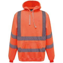 Sweat à capuche haute visibilité Orange EN ISO 20471 Yoko