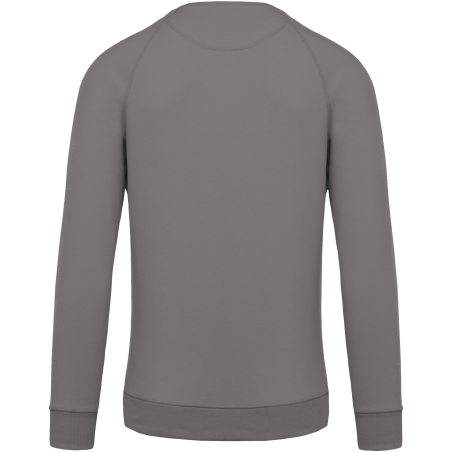 Sweat-shirt Bio French Terry Col Rond Gris Storm Kariban – vue 2
