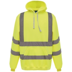 Sweat à capuche haute visibilité jaune 280 g/m² – Yoko