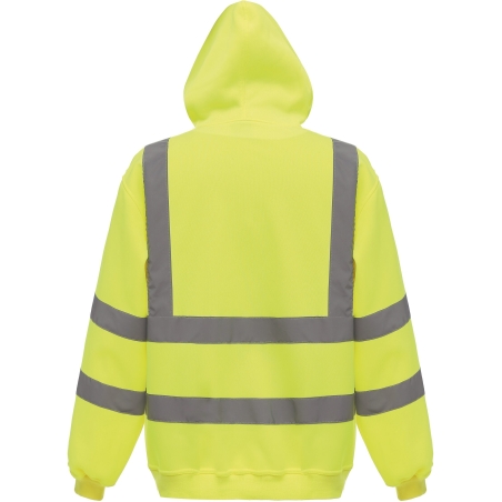 Sweat à capuche haute visibilité jaune 280 g/m² – Yoko – vue 2