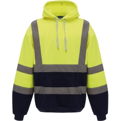 Sweat à capuche haute visibilité Jaune Marine Yoko 280 g/m²