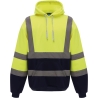 Sweat à capuche haute visibilité Jaune Marine Yoko 280 g/m²