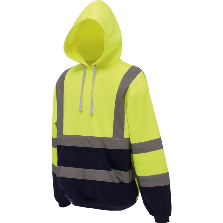 Sweat à capuche haute visibilité Jaune Marine Yoko 280 g/m² – vue 3