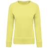 Sweat-shirt Bio Col Rond Raglan Jaune Femme Kariban