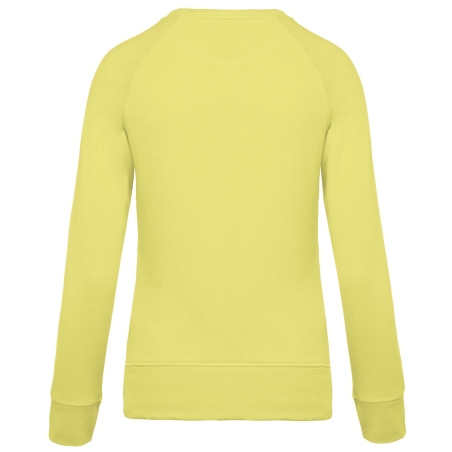 Sweat-shirt Bio Col Rond Raglan Jaune Femme Kariban – vue 2