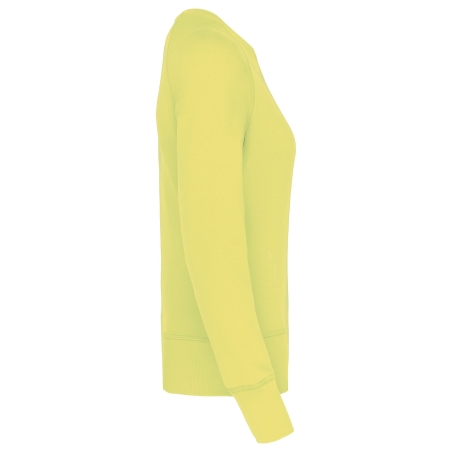 Sweat-shirt Bio Col Rond Raglan Jaune Femme Kariban – vue 3