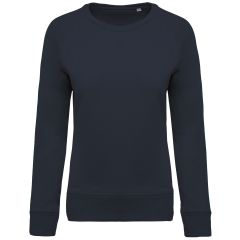 Sweat-shirt Bio Col Rond Manches Raglan Femme Marine Kariban