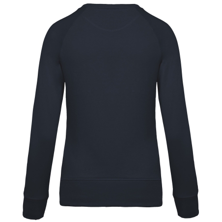 Sweat-shirt Bio Col Rond Manches Raglan Femme Marine Kariban – vue 2