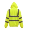 Sweat-shirt zippé capuche haute visibilité Jaune Yoko – vue 2