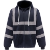 Sweat-shirt zippé capuche haute visibilité Marine Yoko