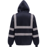 Sweat-shirt zippé capuche haute visibilité Marine Yoko – vue 2