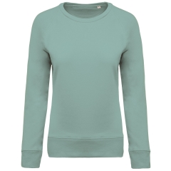 Sweat-shirt Bio Col Rond Raglan Gris Femme Kariban