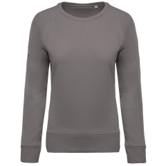 Sweat-shirt bio col rond manches raglan femme Gris Kariban