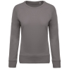Sweat-shirt bio col rond manches raglan femme Gris Kariban