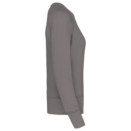 Sweat-shirt bio col rond manches raglan femme Gris Kariban – vue 3