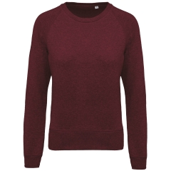 Sweat-shirt Bio Col Rond Bordeaux Femme Kariban