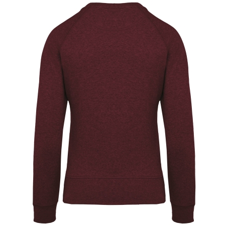 Sweat-shirt Bio Col Rond Bordeaux Femme Kariban – vue 2