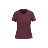 T-shirt col V femme manches courtes Bordeaux Kariban