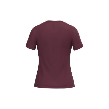 T-shirt col V femme manches courtes Bordeaux Kariban – vue 2