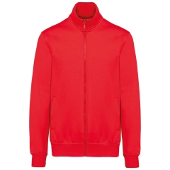 Veste sweat molleton gratté homme Rouge Kariban