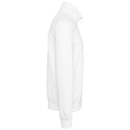 Veste Sweat Molleton Zippée Homme Blanc – Kariban – vue 3