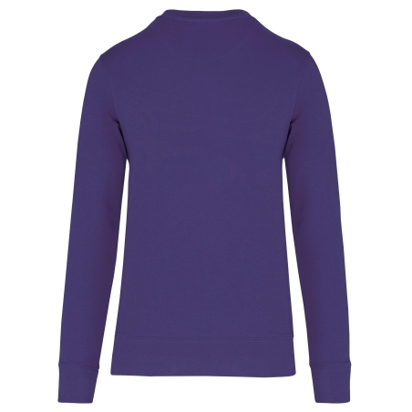Sweat-shirt écoresponsable col rond Violet Kariban – vue 2