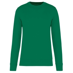 Sweat-shirt écoresponsable col rond vert Kelly Green Kariban