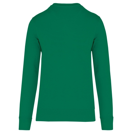 Sweat-shirt écoresponsable col rond vert Kelly Green Kariban – vue 2
