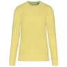 Sweat-shirt écoresponsable col rond jaune unisexe Kariban