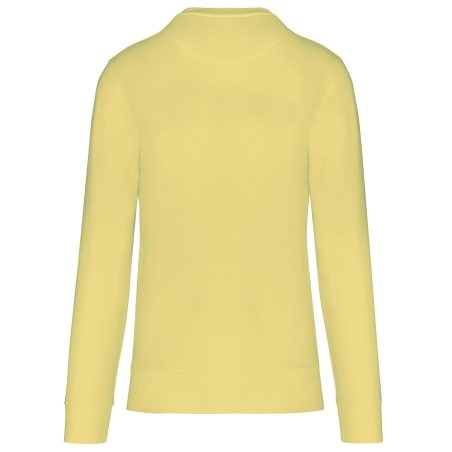 Sweat-shirt écoresponsable col rond jaune unisexe Kariban – vue 2