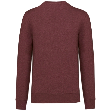Sweat-shirt écoresponsable col rond Lie-de-vin chiné Kariban – vue 2