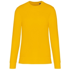 Sweat-shirt écoresponsable col rond unisexe Jaune Kariban