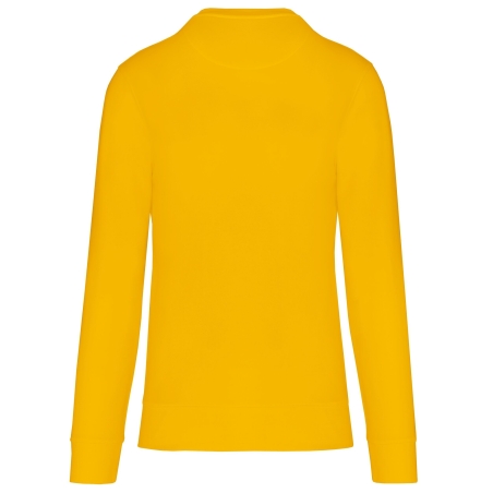 Sweat-shirt écoresponsable col rond unisexe Jaune Kariban – vue 2