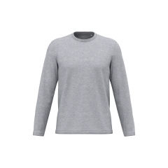 T-shirt manches longues gris unisexe iDeal Basic Brand 185 g/m²